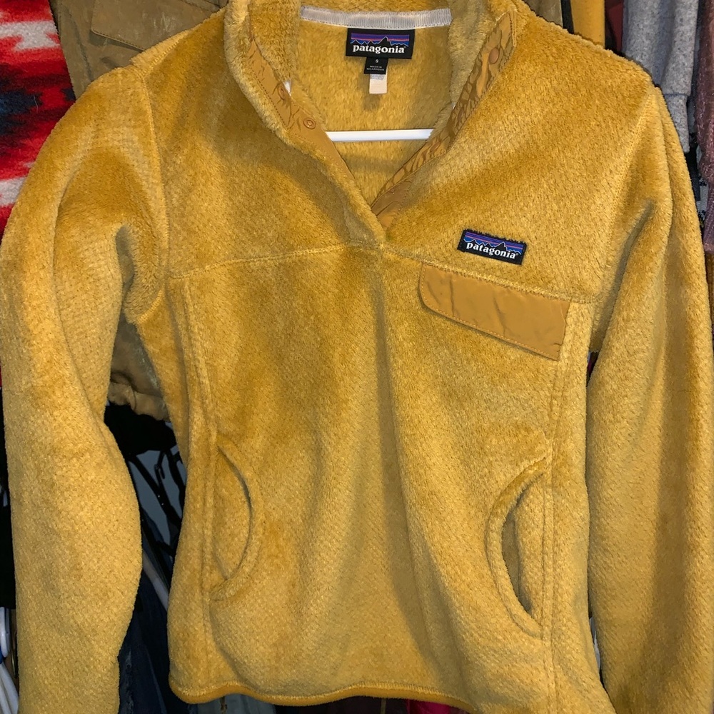 Mustard Patagonia Re-Tool Snap-T® Fleece Pullover